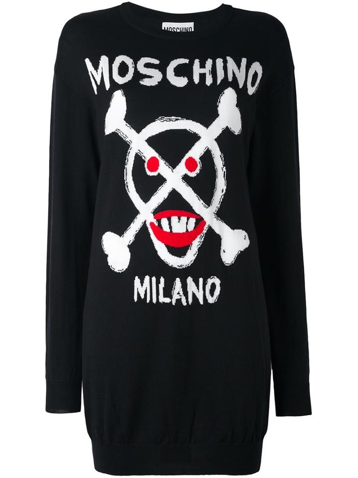 Moschino Skull Intarsia Dress