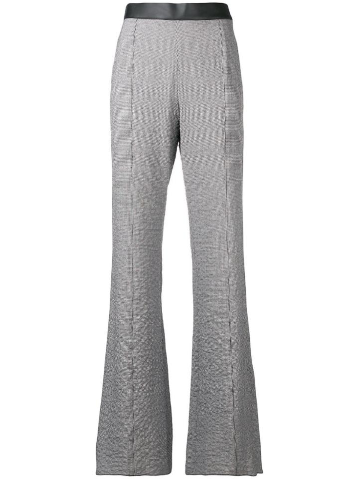 Loewe Flared Houndstooth Trousers - Black