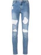 Michael Michael Kors Lace Patch Detailed Jeans - Blue