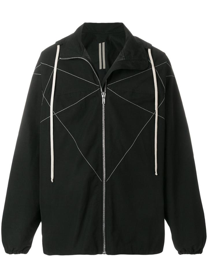 Rick Owens Drkshdw Zipped Hooded Jacket - Black