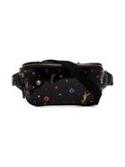 Saint Laurent Black Stone Embellished Patent Leather Belt Bag