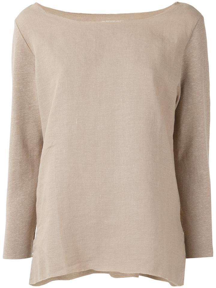 Majestic Filatures - Loose Fit Top - Women - Cotton/linen/flax - Iv, Nude/neutrals, Cotton/linen/flax