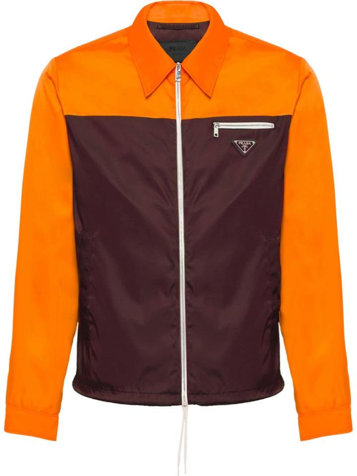 Prada Two-tone Shirt Jacket - Orange
