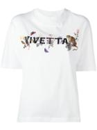 Vivetta Logo Print T-shirt, Women's, Size: 38, White, Cotton