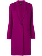 Theory Double-faced Essential Coat - Pink & Purple