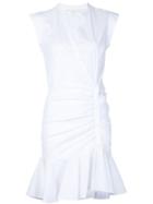 Veronica Beard Asymmetric Sleeveless Shirt Dress