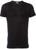 Saint Laurent Basic T-shirt, Men's, Size: Small, Black, Silk