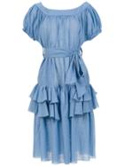 Clube Bossa Ruffled Florenz Dress - Blue
