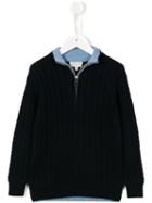 Cashmirino Cable Knit Jumper, Toddler Boy's, Size: 3 Yrs, Blue