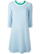 Goat Dainty Dress, Women's, Size: 12, Blue, Wool/acetate/polyester
