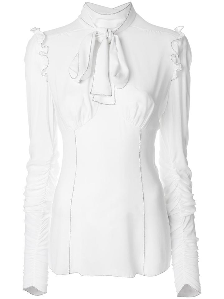 Dolce & Gabbana Ruffle Trim Blouse - White