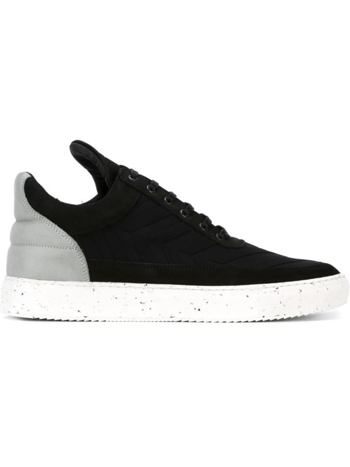 Filling Pieces Low Top Sneakers, Men's, Size: 41, Black, Leather/rubber