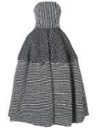 Christian Siriano - Striped Ball Gown - Women - Cotton/acrylic/polyamide/wool - 8, Black, Cotton/acrylic/polyamide/wool