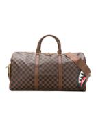 Sprayground Sharks In Paris Duffle Bag - Brown