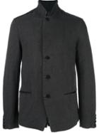 Transit Frayed Jacket, Men's, Size: Large, Grey, Linen/flax/cotton