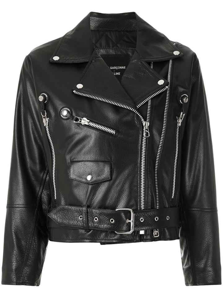 À La Garçonne + Kalline Leather Biker Jacket - Black