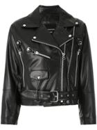 À La Garçonne + Kalline Leather Biker Jacket - Black