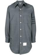 Thom Browne 4-bar Hooded Shirt Jacket - Grey