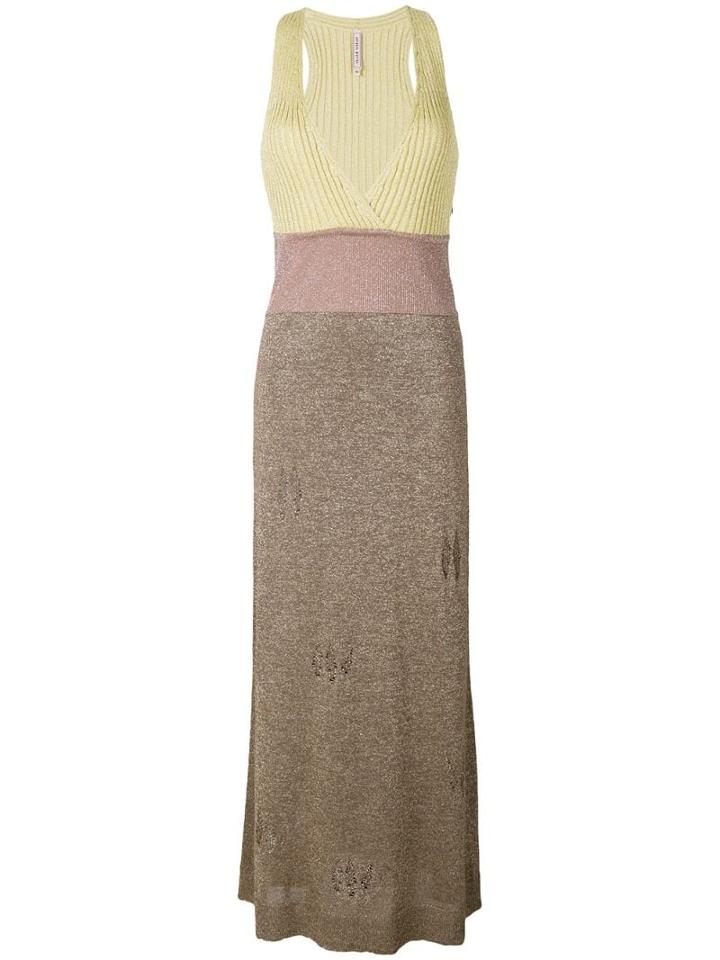 Antonio Marras Lurex Distressed Knitted Dress - Multicolour