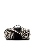 Tara Zadeh Cyrus Zebra Print Shoulder Bag - Black