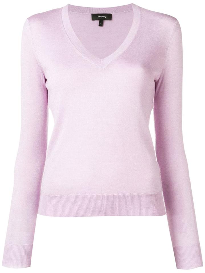 Theory Slim-fit Pullover - Purple