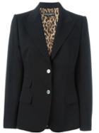 Dolce & Gabbana Classic Blazer, Women's, Size: 38, Black, Polyester/spandex/elastane/virgin Wool