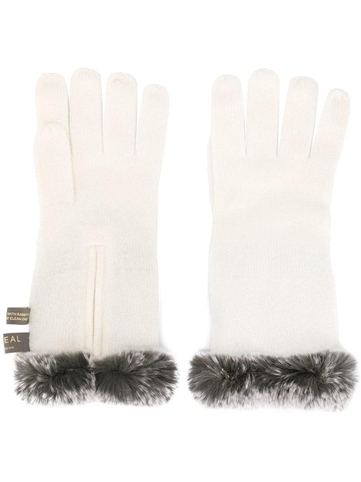 N.peal Trimmed Gloves - White