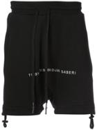 11 By Boris Bidjan Saberi Logo Print Drawstring Shorts - Black