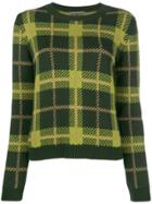 Alberta Ferretti Plaid Fitted Sweater - Green