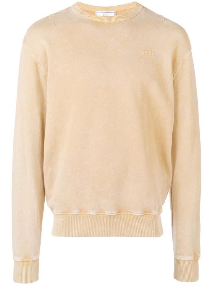 Ami Paris Acid Washed Sweatshirt - Neutrals