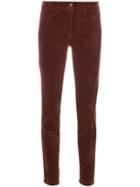 Luisa Cerano Velvet Slim-fit Trousers - Red