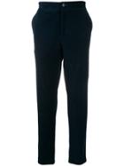 Harris Wharf London Ribbed Straight-leg Trousers - Blue