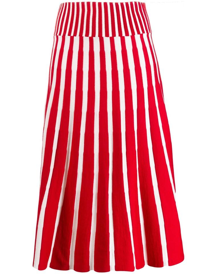 Msgm Knitted Midi Skirt - Red