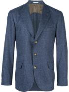 Brunello Cucinelli Three-button Blazer, Men's, Size: 56, Blue, Cupro/wool/silk