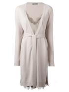 Alberta Ferretti Lace Inset Knitted Dress, Women's, Size: 44, Nude/neutrals, Silk/cashmere/virgin Wool