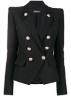 Balmain Fitted Double-breasted Blazer - Black