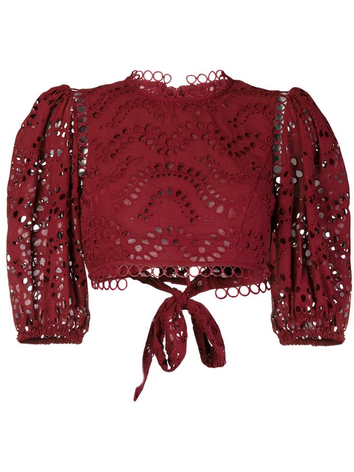 Zimmermann Broderie Anglaise Blouse - Red