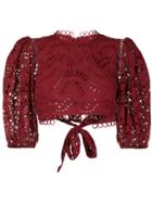 Zimmermann Broderie Anglaise Blouse - Red