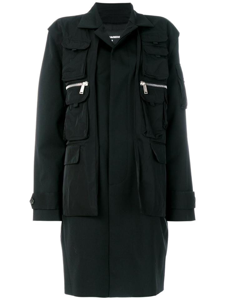 Dsquared2 Cargo Coat - Black