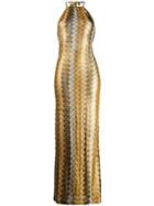 Mc2 Saint Barth Justine Geometric Print Dress - Gold