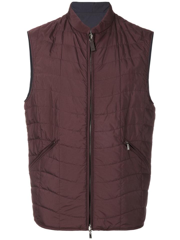 Canali Padded Gilet - Red