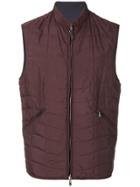 Canali Padded Gilet - Red