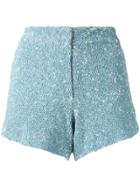 Manish Arora Sequinned Shorts - Blue