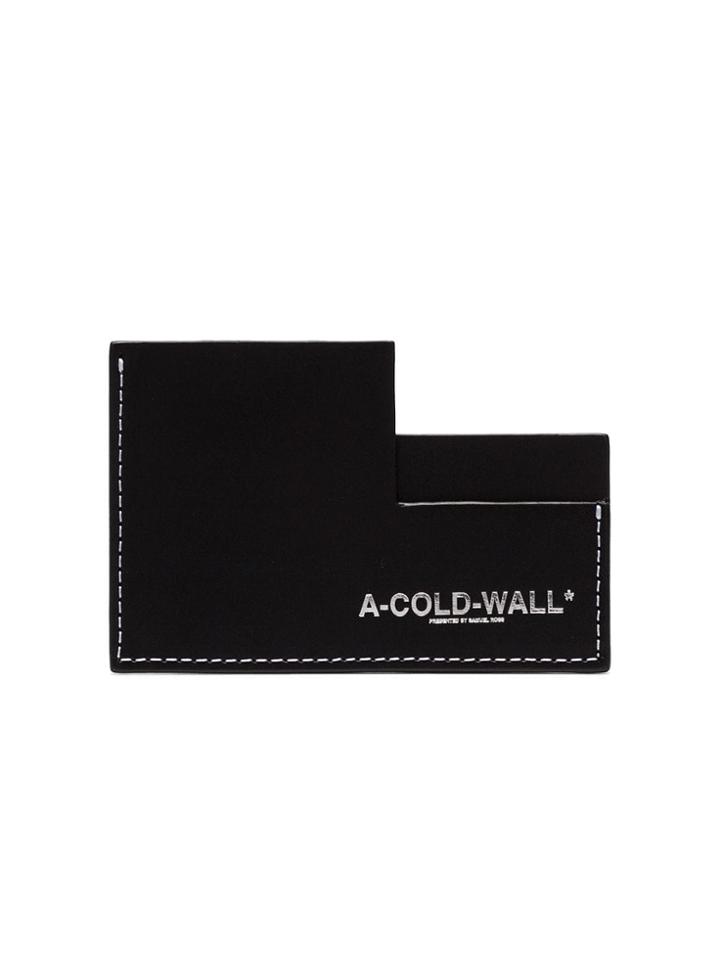 A-cold-wall* Black Logo Leather Cardholder