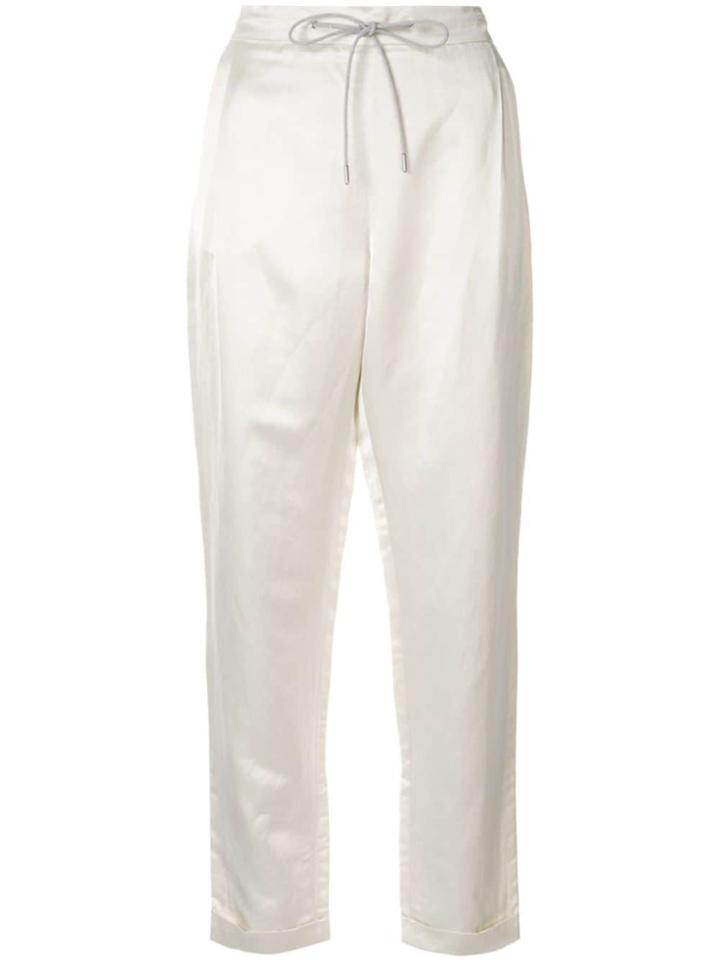 Fabiana Filippi Slim-fit Drawstring Trousers - White