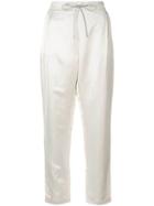 Fabiana Filippi Slim-fit Drawstring Trousers - White