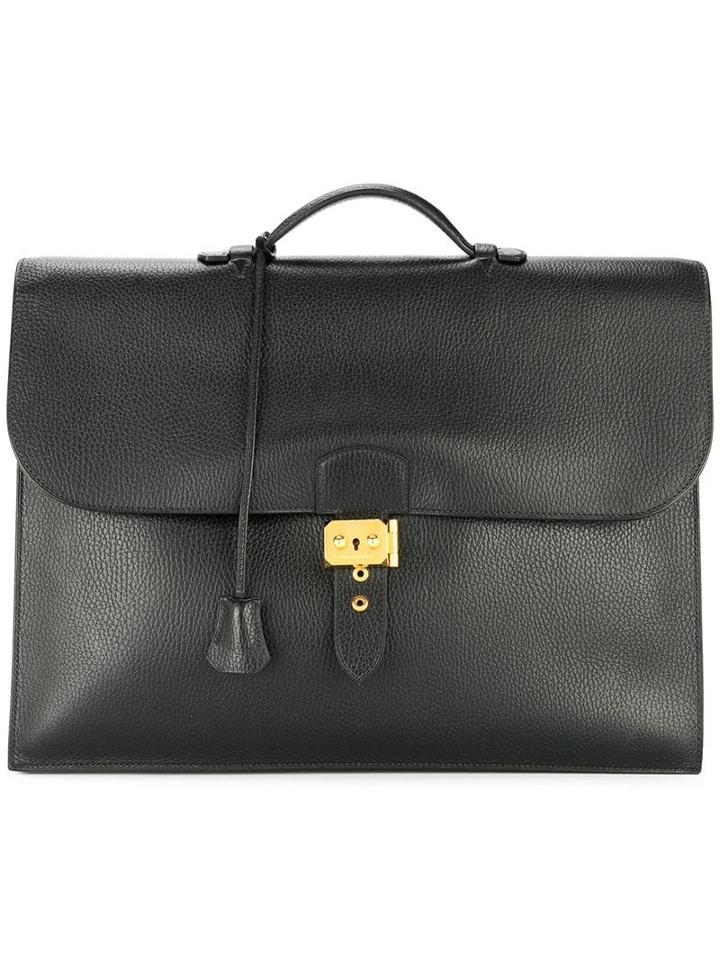 Hermès Pre-owned Sac A Depeche 41 Briefcase Hand Bag - Black