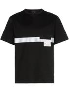 Portvel Metallic Stripe T-shirt - Black
