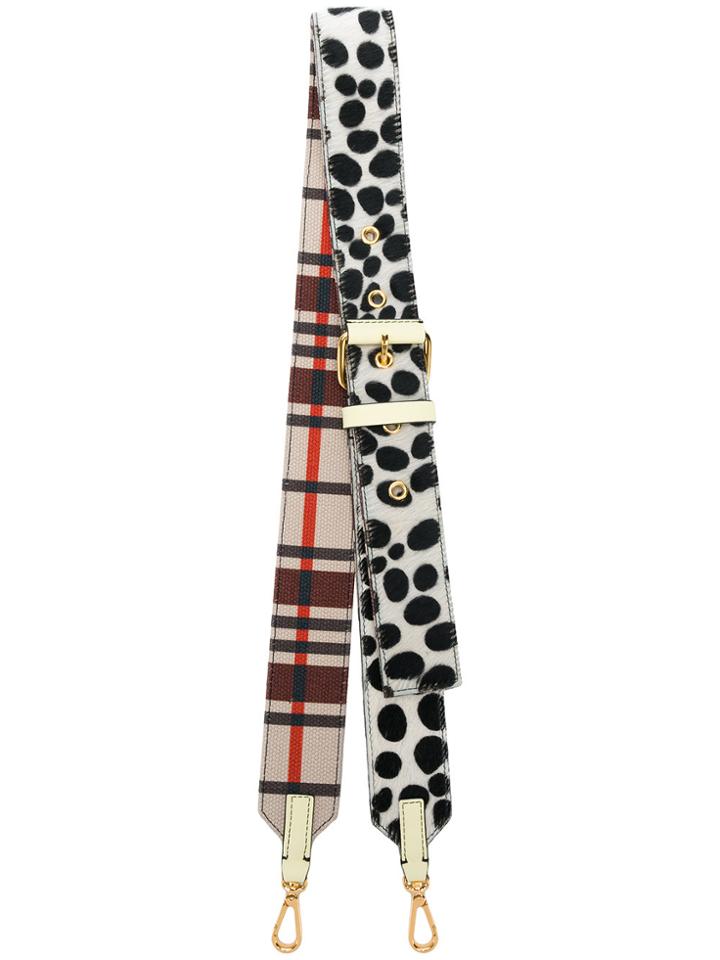 Marni Animal Print Shoulder Strap - White