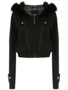 Andrea Bogosian Fuzzy Detail Hoodie - Black